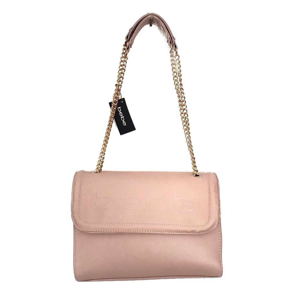 Bebe Lila Flap Shoulder Bag Light Pink Blush New w/ tags NWT